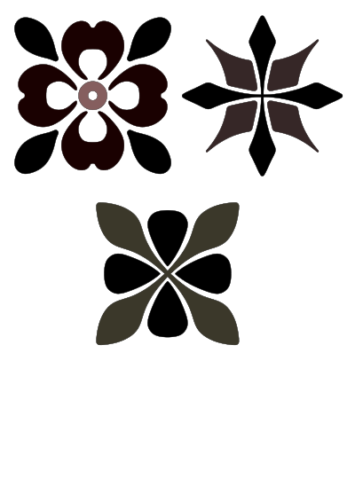Radiate ornaments clipart