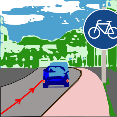 Radweg rechts clipart