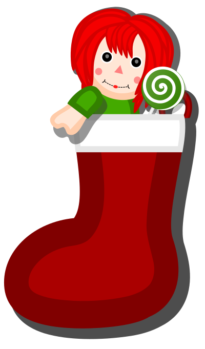 Rag Doll Stocking clipart