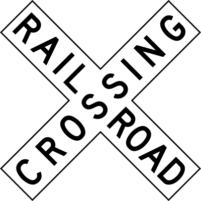 Railroad Crossing Sign MUTCD R15-1 (U.S.A.) clipart