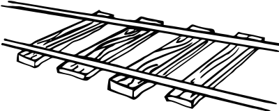Railroad Tracks Lineart clipart