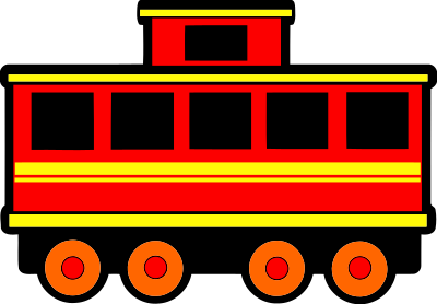 Railway carriage 2 (colour) clipart