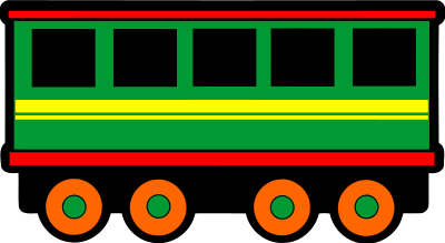 Railway carriage (colour) clipart
