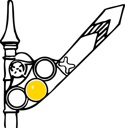 Railway semaphore (amber) clipart