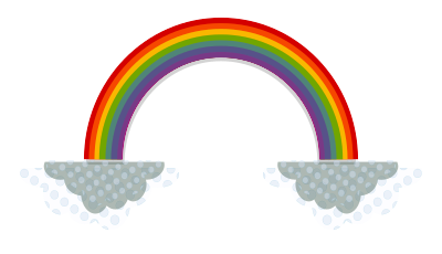 Rainbow And Clouds clipart