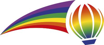 Rainbow balloon clipart