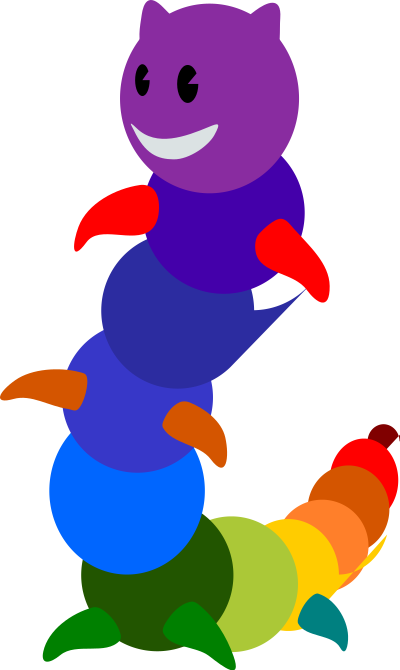 Rainbow Caterpillar clipart