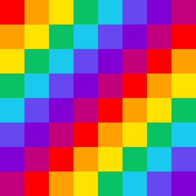 Rainbow checker pattern clipart