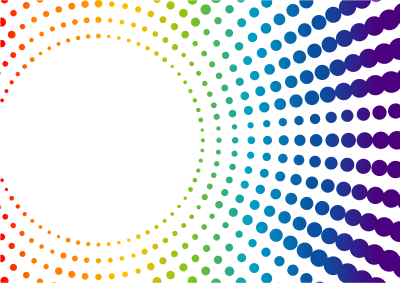 Rainbow colour halftone design clipart