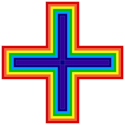Rainbow Cross clipart