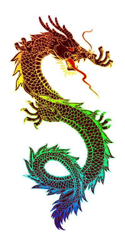 Rainbow Dragon clipart
