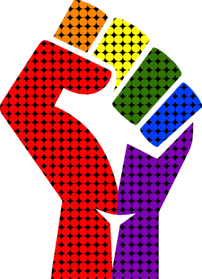 Rainbow fist remixed 2 clipart