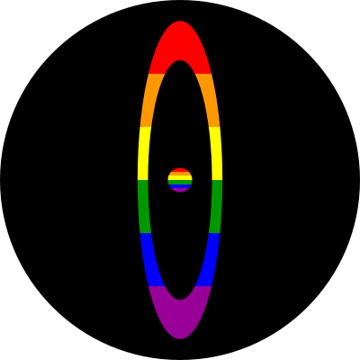 Rainbow Flag Atom Icon clipart