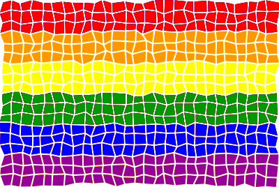 Rainbow flag mosaic clipart