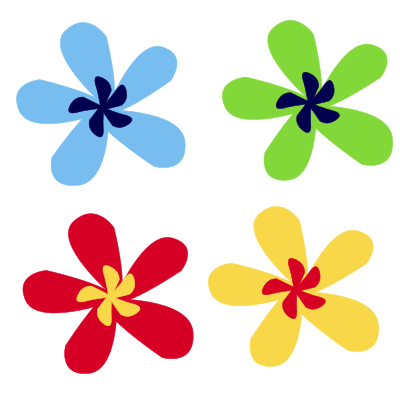 Rainbow flower clipart
