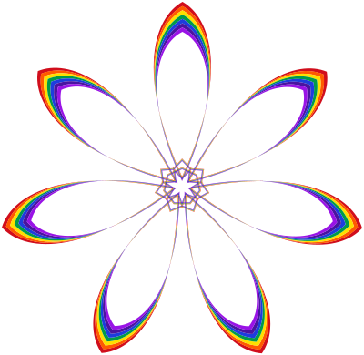 Rainbow Flower 2 clipart