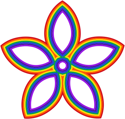 Rainbow Flower clipart