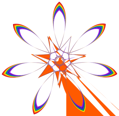 Rainbow Flower 3 clipart