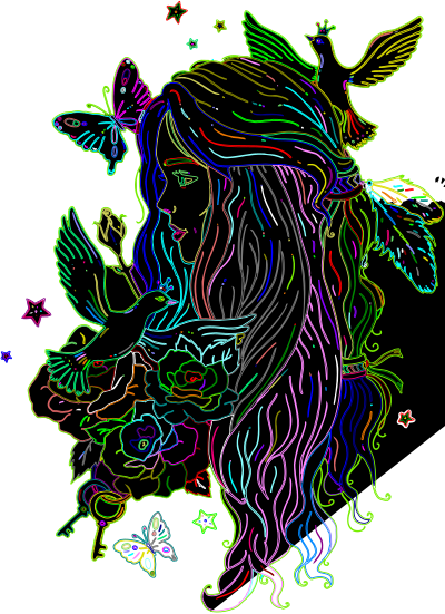 Rainbow Gaia - No Background Remix clipart