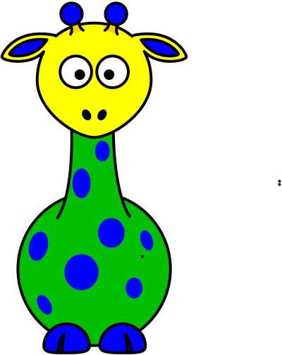 Rainbow giraffe clipart