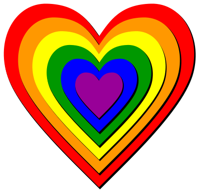 Rainbow heart 2 clipart