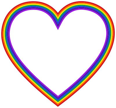 Rainbow Heart 5 clipart