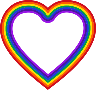 Rainbow Heart Frame 2 clipart