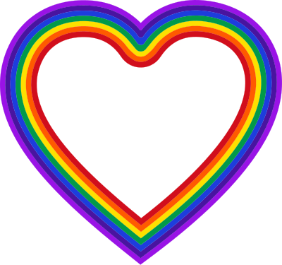 Rainbow Heart Frame clipart