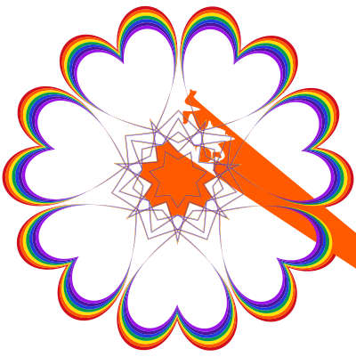 Rainbow Heart Star clipart