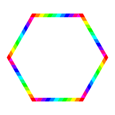 Rainbow Hexagon Ring clipart