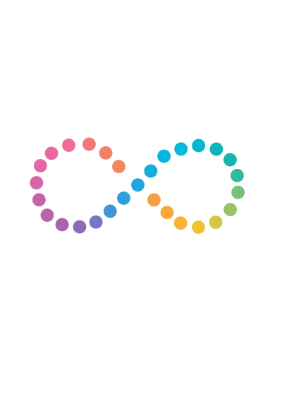 Rainbow Infinity Loop in Circles clipart
