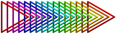Rainbow intertwined impossible triangles clipart