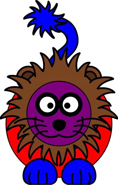 Rainbow LION clipart