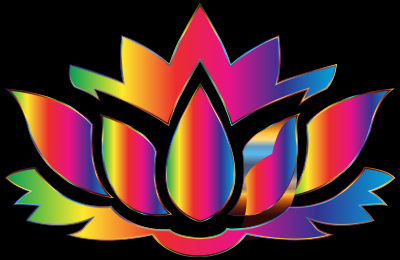 Rainbow Lotus Flower Silhouette clipart