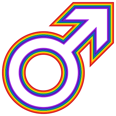 Rainbow Male Symbol clipart