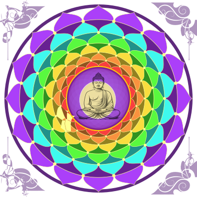 Rainbow Mandala - Remix clipart