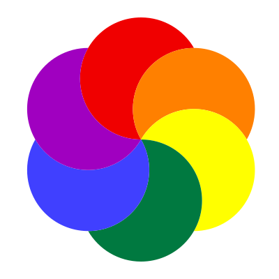 Rainbow Partial Moons clipart