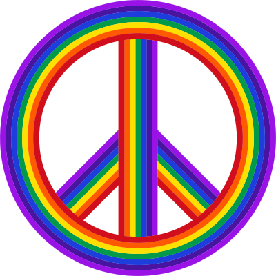 Rainbow Peace Sign clipart