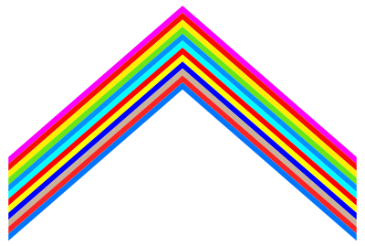 Rainbow Pointing Up clipart
