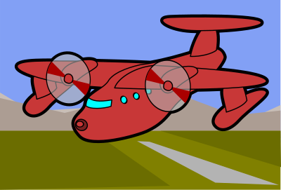 Red Plane clipart