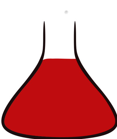 Red Potion with bubbles clipart