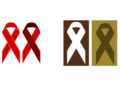Red ribbon collection clipart