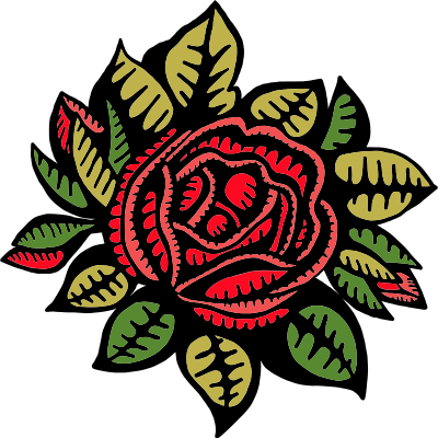 Red Rose Top View clipart