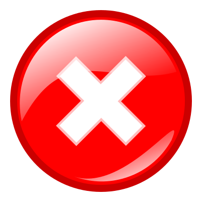 Red round error warning icon clipart