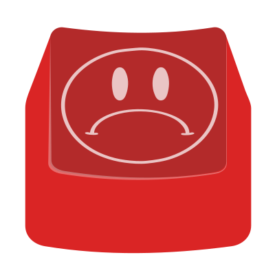 Red Sad Key clipart