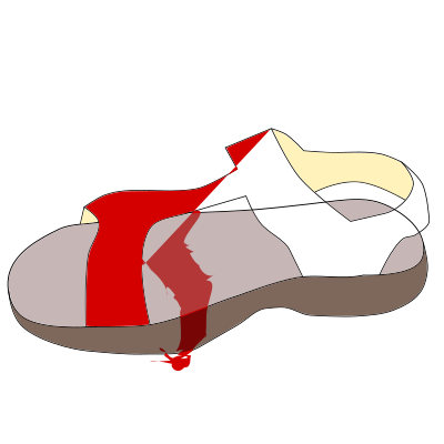 Red sandal clipart