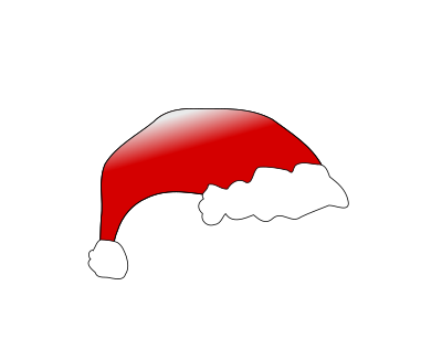 Red santa claus hat clipart