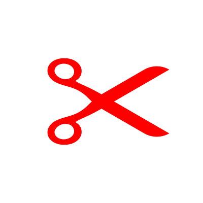 Red scissors clipart