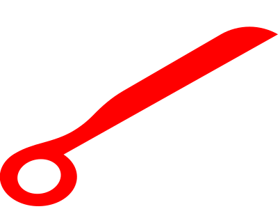 Red scissors under 1k clipart