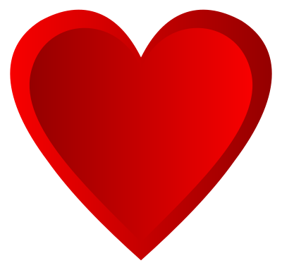 Red Shaded Heart clipart